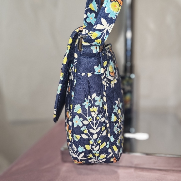 Vintage Vera Bradley Floral Blue Crossbody Bag ~ EUC - Picture 6 of 10